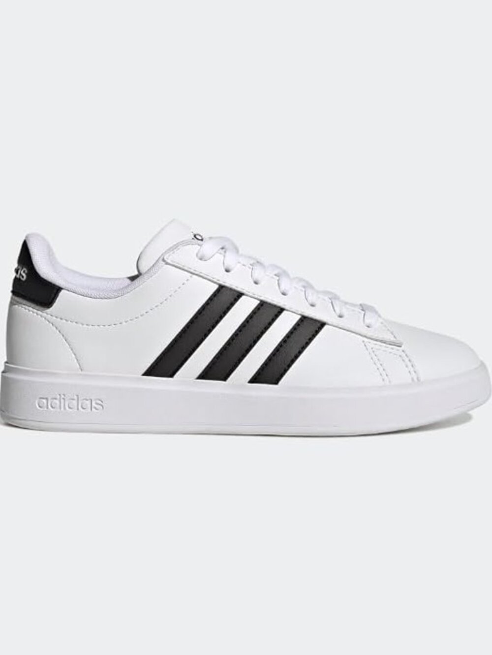 adidas Women's Grand Court 2.0 Tennis Shoe, White/Black, Size 8
